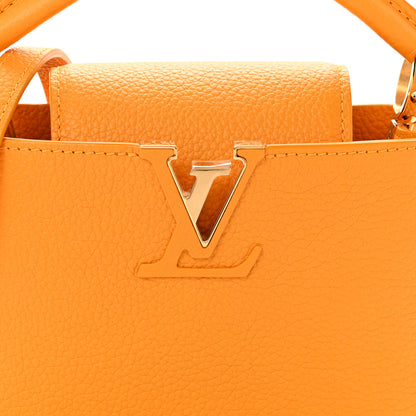 Louis Vuitton Taurillon Mini Capucines Sunbeam Yellow 7 of 11