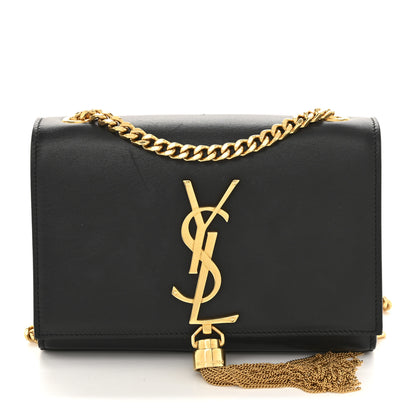 Saint Laurent Calfskin Small Classic Monogram Kate Tassel Satchel Black 1 of 13