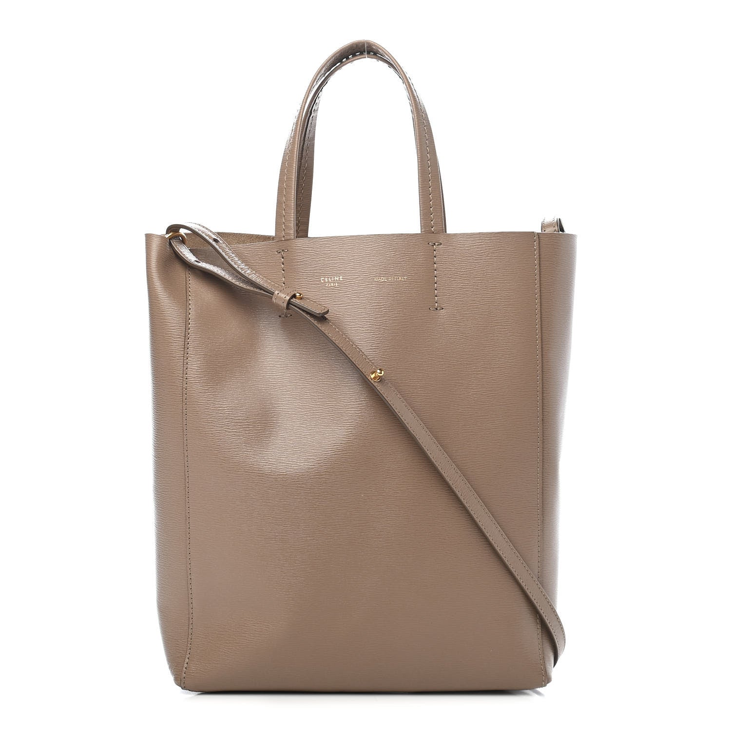 Celine Liege Calfskin Small Vertical Cabas Taupe 1 of 8