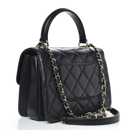 Chanel Lambskin Quilted Small Trendy CC Dual Handle Flap Bag Black 3 of 11
