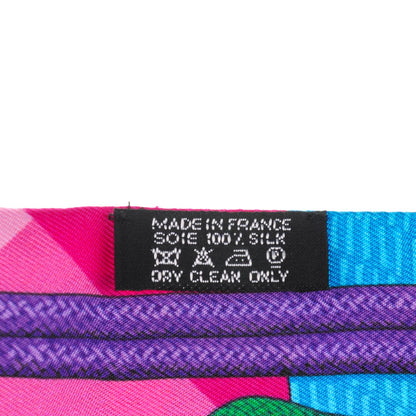 Hermes Silk Brandebourgs Twilly Fuchsia Turquoise Emeraude 3 of 5