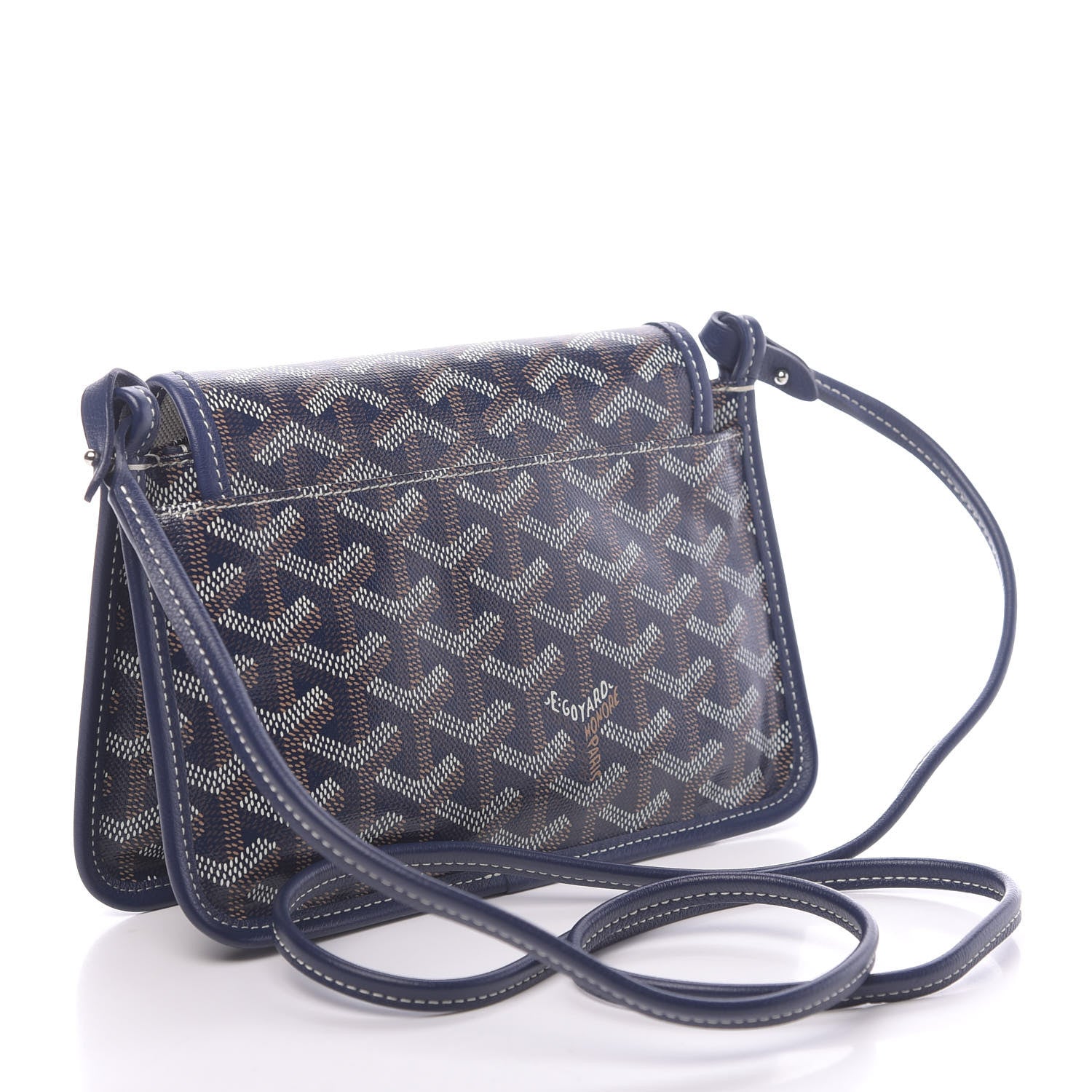 Goyard Goyardine Plumet Wallet Clutch Navy 3 of 9