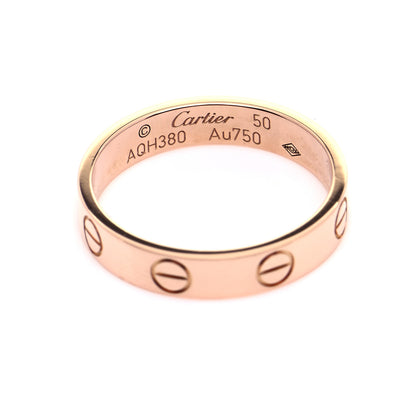 Cartier 18K Pink Gold 3.5mm LOVE Wedding Band Ring 50 5.25 5 of 5