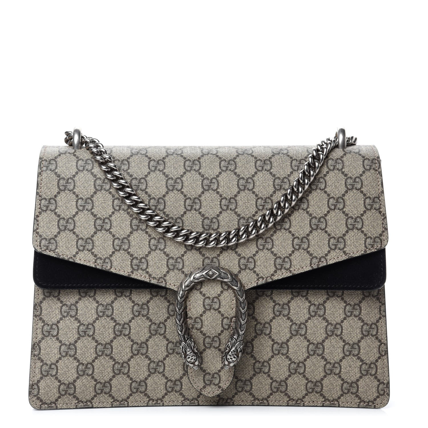 Gucci GG Supreme Monogram Medium Dionysus Shoulder Bag Black 1 of 13