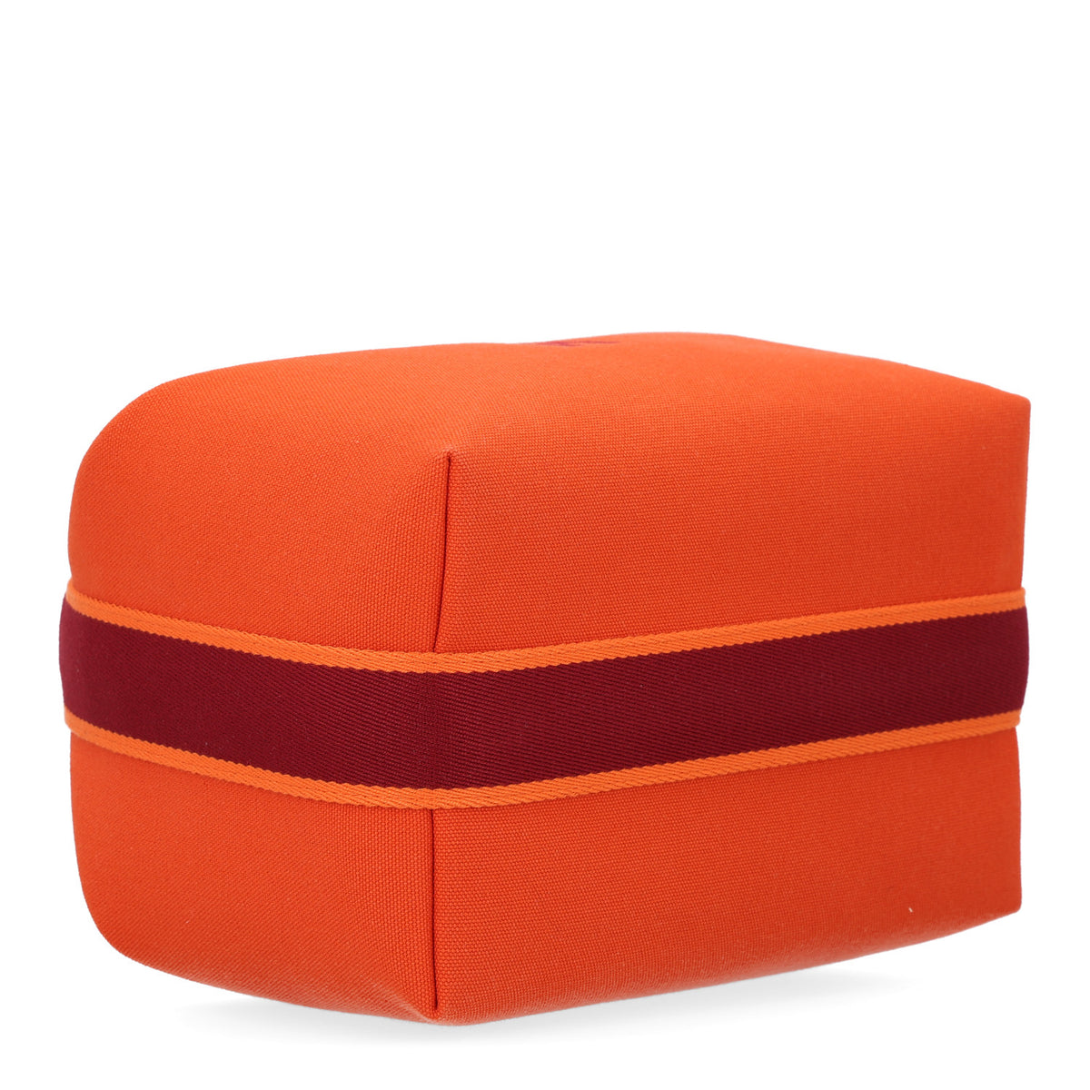 Hermes Canvas Large Bride-A-Brac Pouch Orange Feu Burgundy 4 of 9