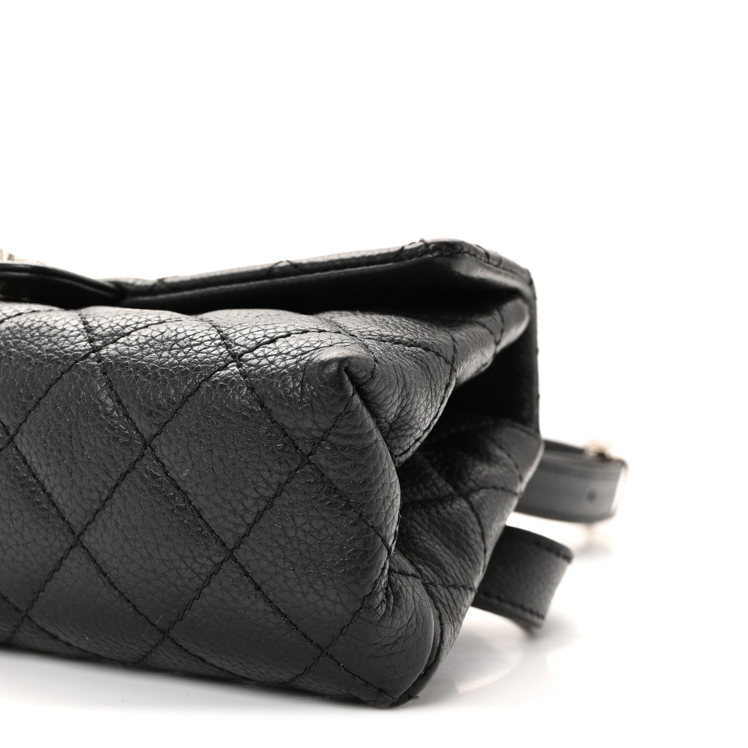 Chanel Grained Calfskin Quilted 2.55 Reissue Flap Belt Bag Clutch Black 18 of 19