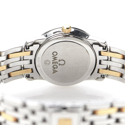 Omega Stainless Steel 18K Yellow Gold Diamond 22mm De Ville Quartz Watch Champagne 4370.16.00 5 of 8