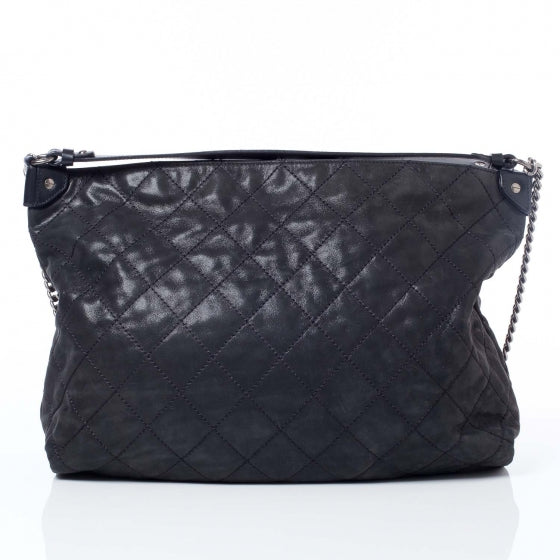 Chanel Iridescent Calfskin Coco Daily Hobo Black 5 of 10