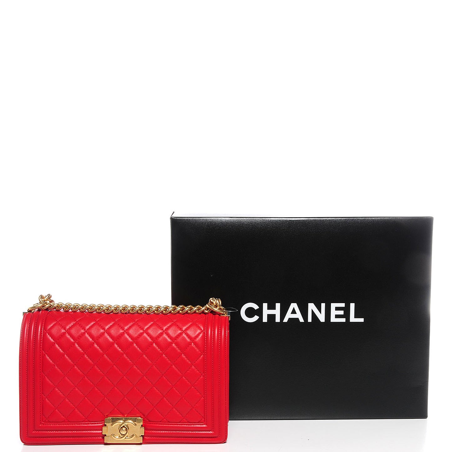 Lambskin Boy New Medium Flap Red