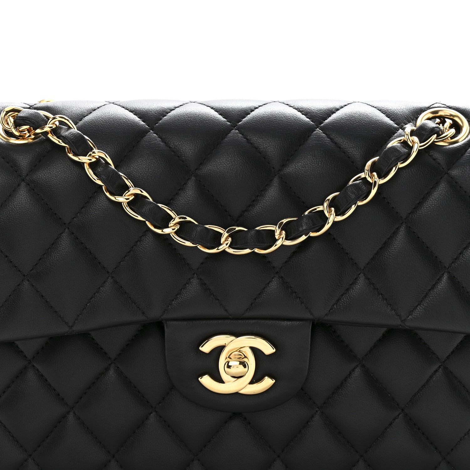 Chanel Lambskin Quilted Small Double Flap Black 8 of 14
