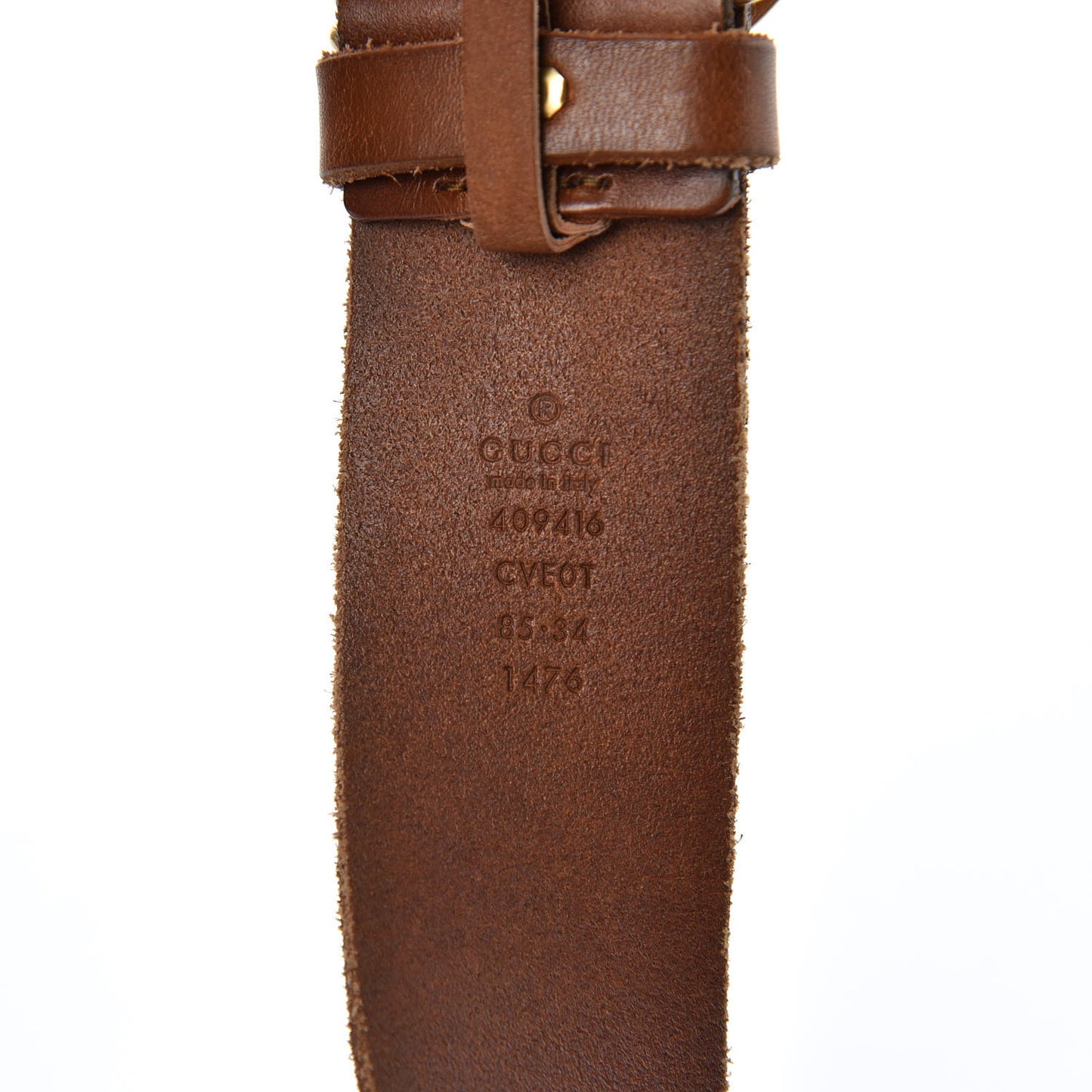 Faded Calfskin Double G 40mm Belt 85 34 Cuir