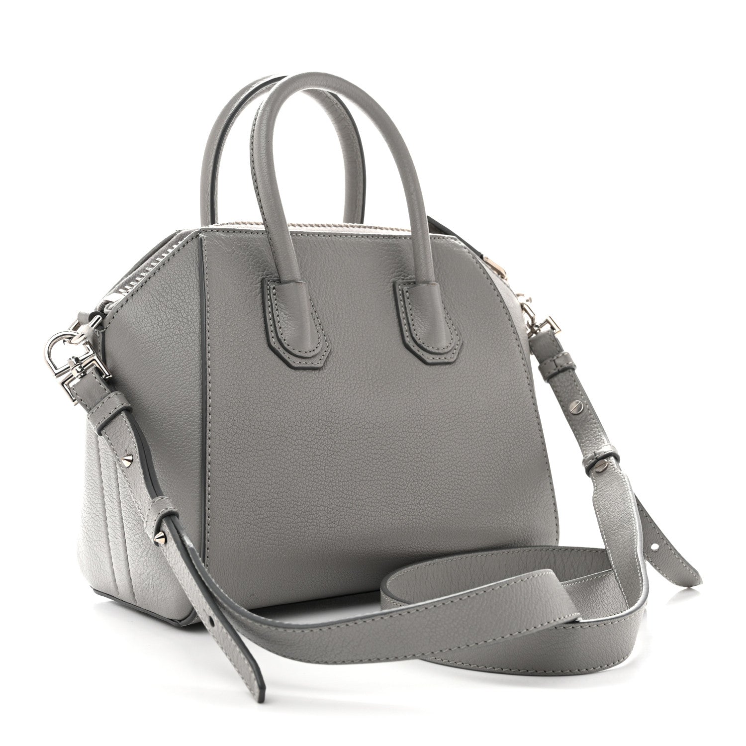 Givenchy Sugar Goatskin Mini Antigona Pearl Grey 3 of 12