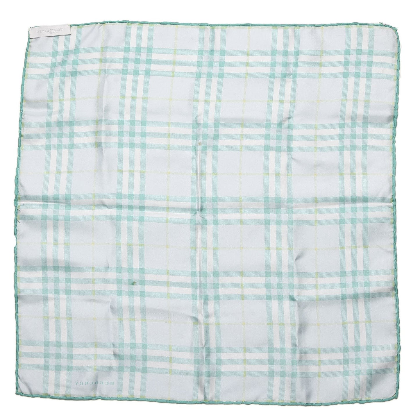 Silk Check Scarf Green
