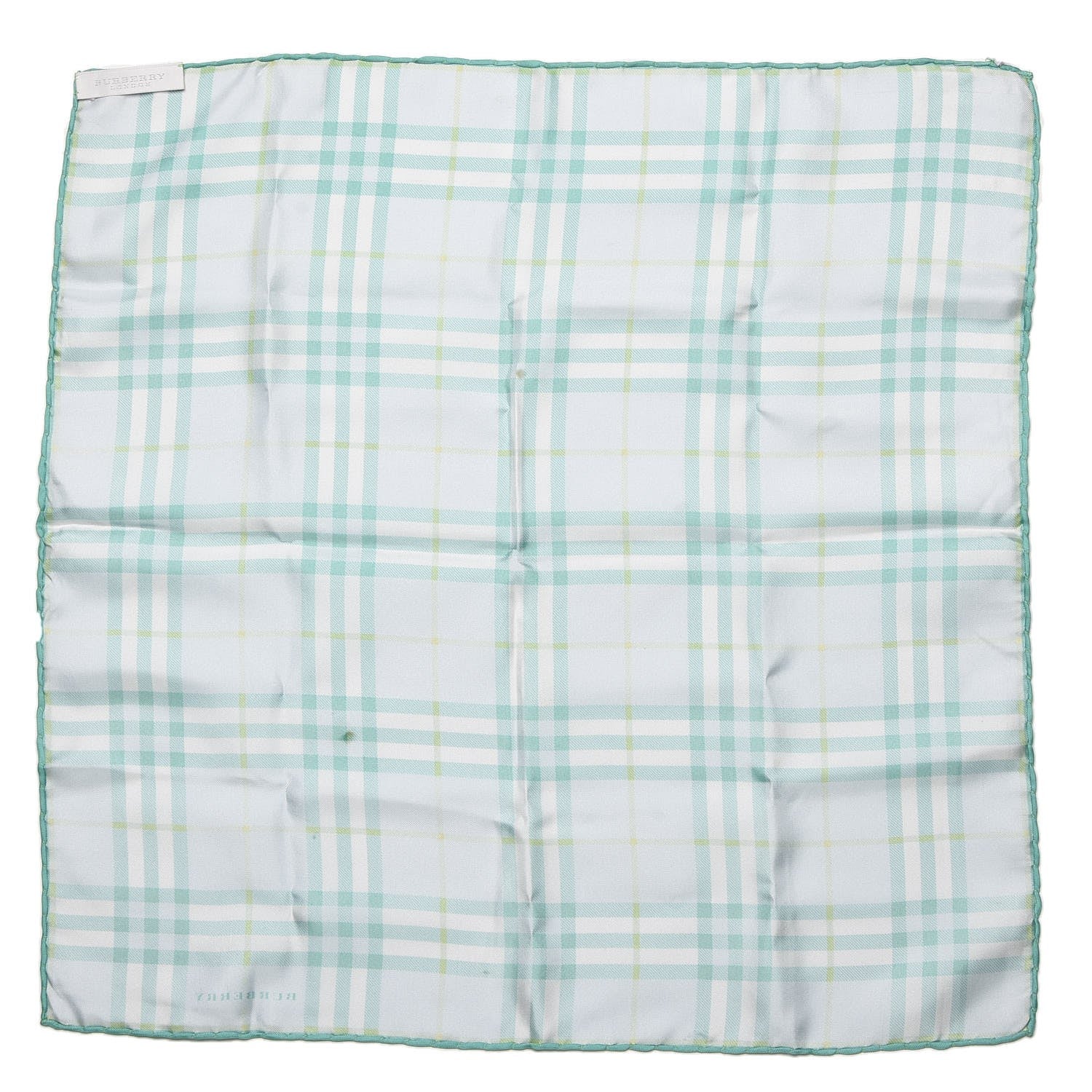 Burberry Silk Check Scarf Green 3 of 20