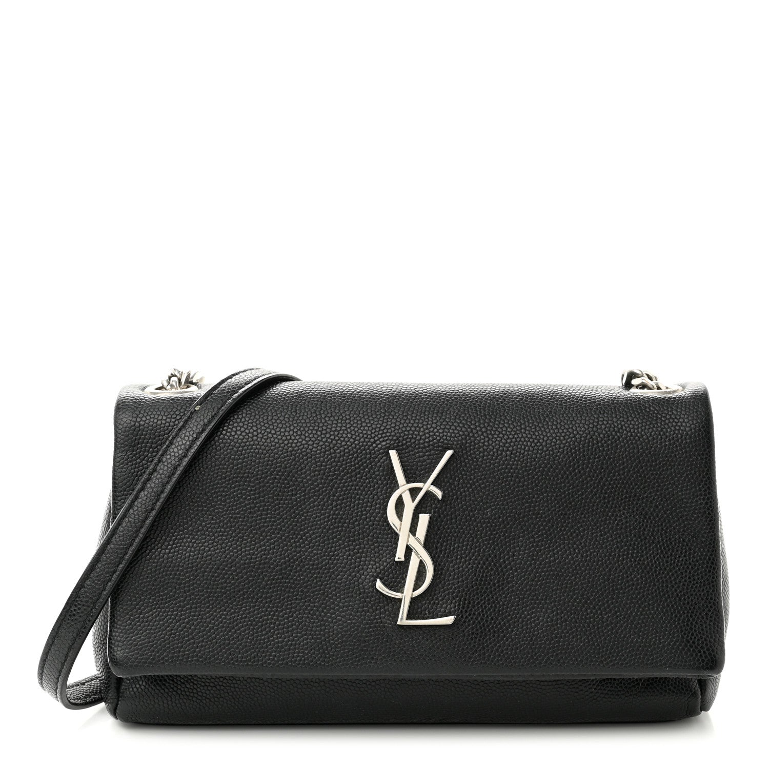 Saint Laurent Grain De Poudre Monogram Toy West Hollywood Fold-Over Bag Black 1 of 9
