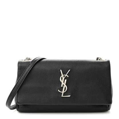 Saint Laurent Grain De Poudre Monogram Toy West Hollywood Fold-Over Bag Black 1 of 9