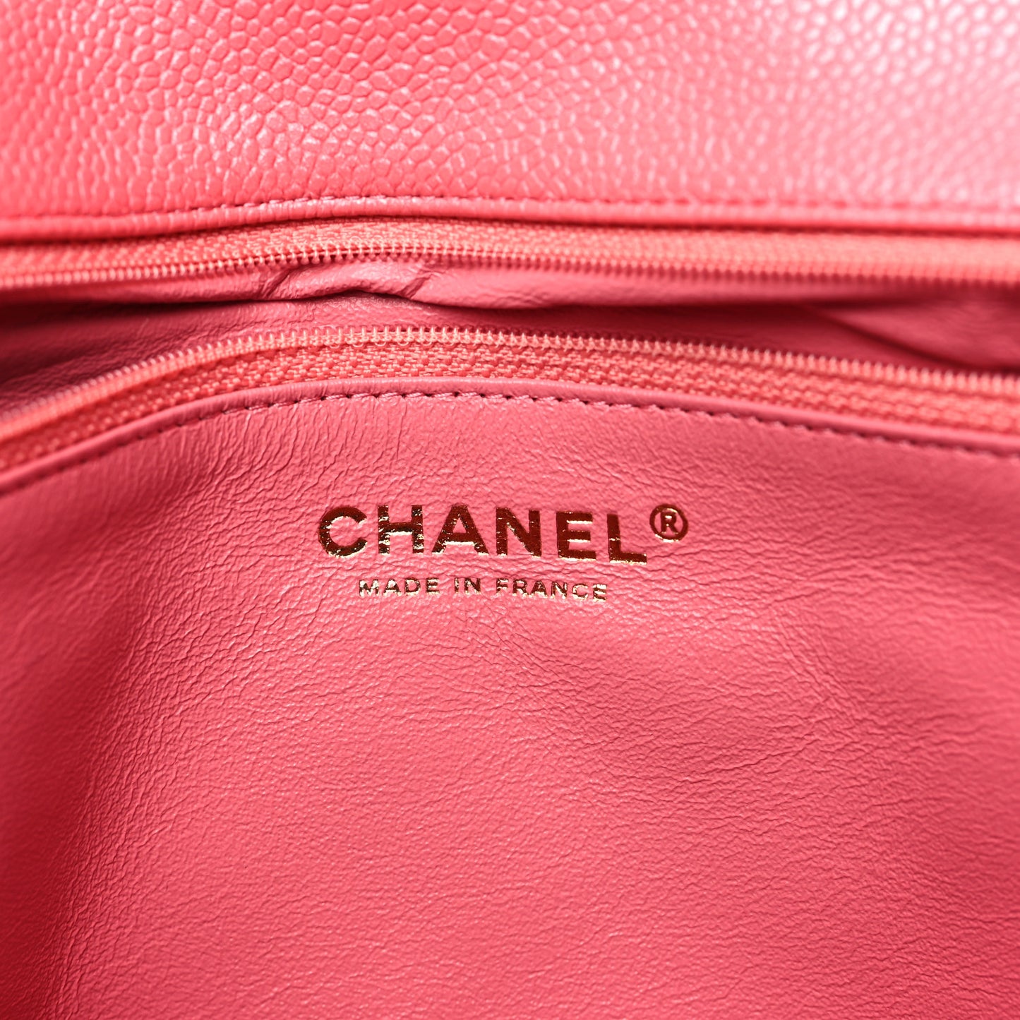Caviar Quilted Flap Clutch Pink