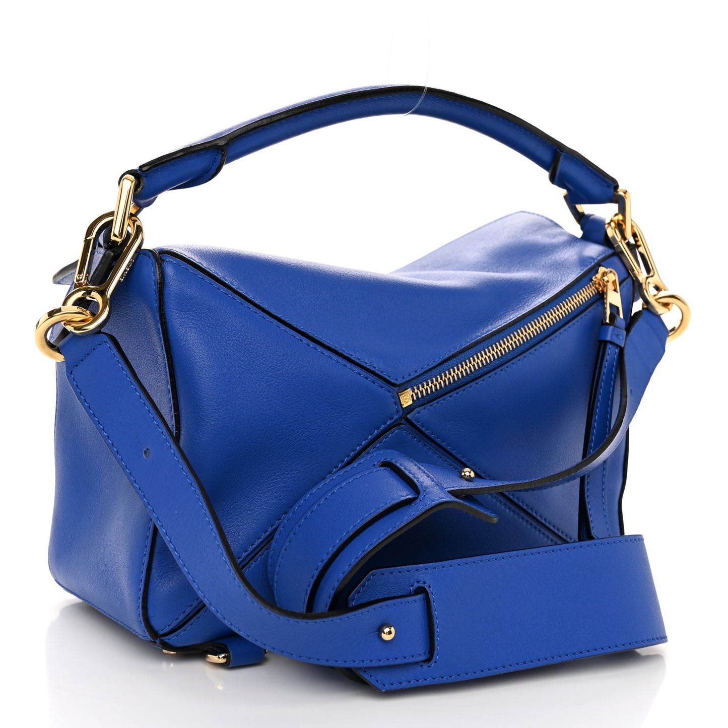 Calfskin Small Puzzle Bag Electric Blue