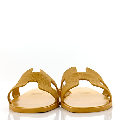 Hermes Epsom Oran Sandals 38.5 Jaune Sable 2 of 8