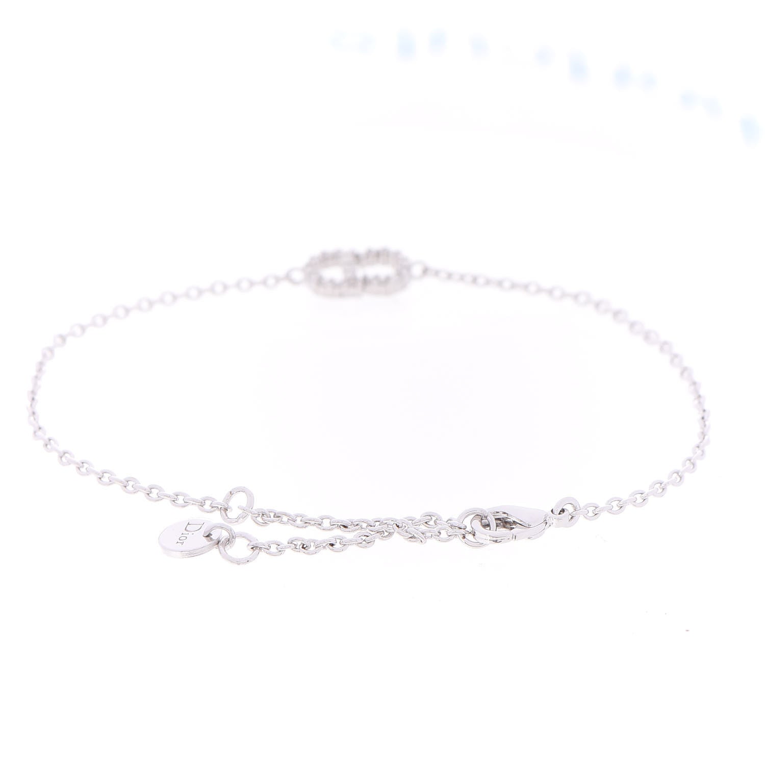 Christian Dior Crystal CD Bracelet Silver 3 of 4