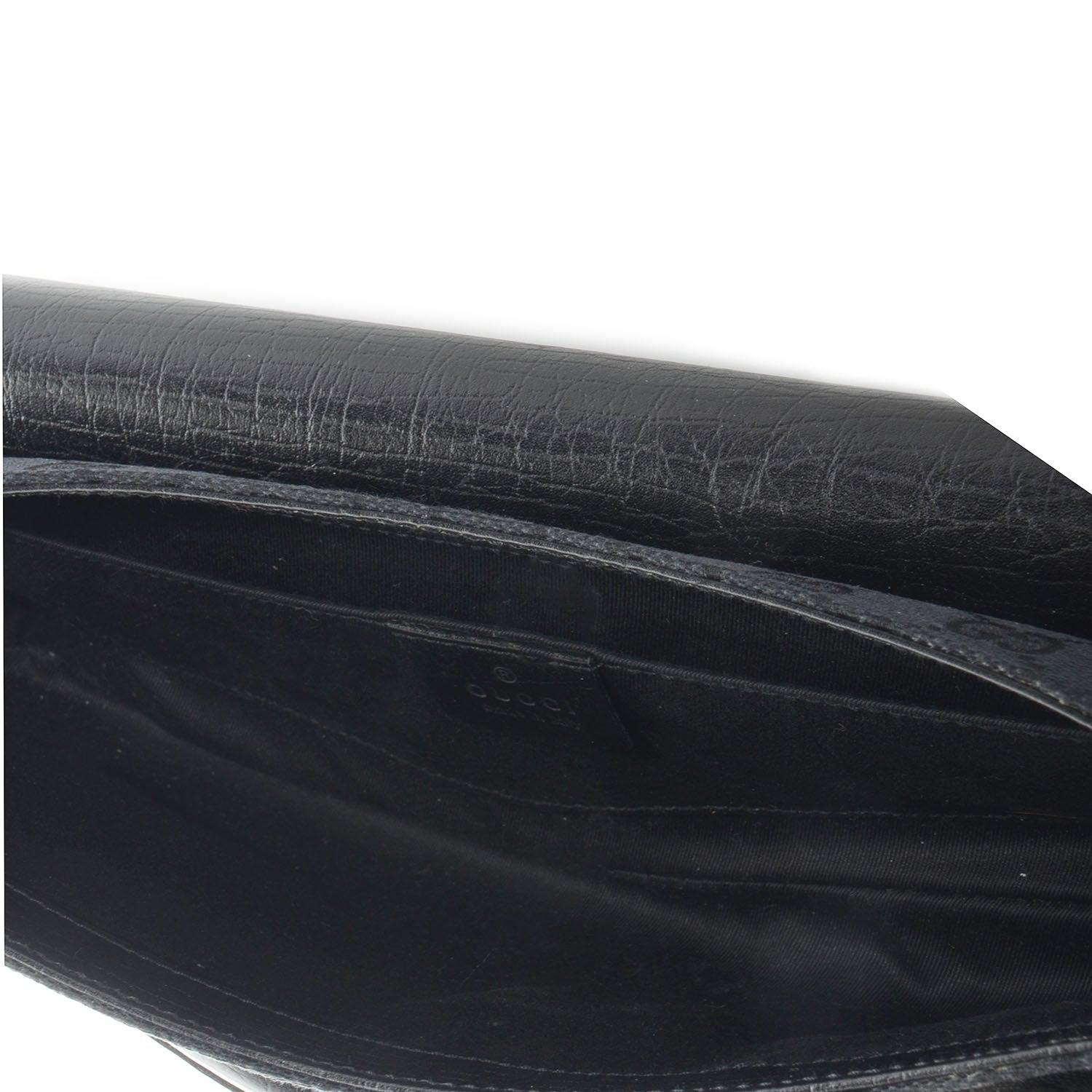 Gucci Monogram Horsebit Clutch Black 5 of 7