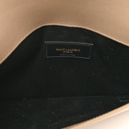 Saint Laurent Grain De Poudre Uptown Pouch Dark Beige 5 of 9