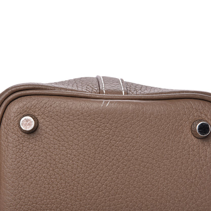 Hermes Taurillon Clemence Picotin Lock 18 PM Etoupe 7 of 10