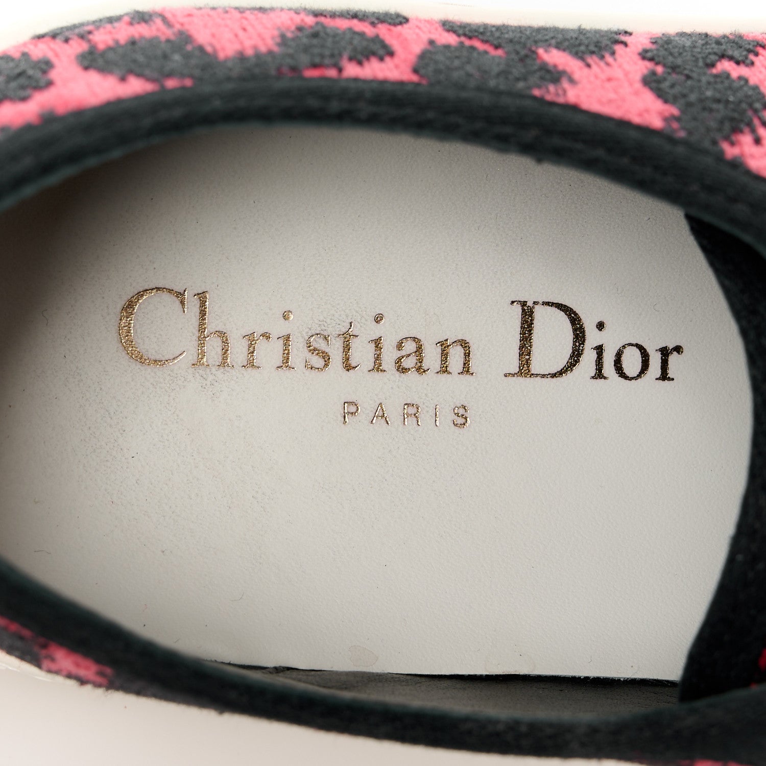 Christian Dior Cotton Mizza Embroidered Walk'N'Dior Low Top Sneakers 38 Framboise 7 of 9