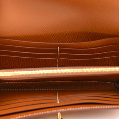 Hermes Epsom Kelly Longue Wallet Gold 5 of 8