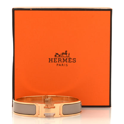 Hermes Enamel Narrow Clic Clac H Bracelet PM Marron Glace 5 of 5