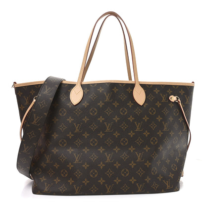 Louis Vuitton Monogram Stamped Inside Out Neverfull Bandouliere GM Beige 1 of 9