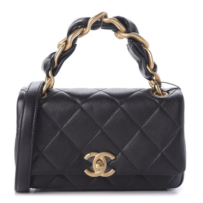 Chanel Shiny Lambskin Small Chain Is More Flap Black 1 of 9