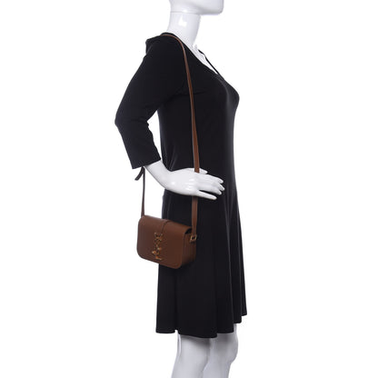 Saint Laurent Smooth Calfskin Small Monogram Université Shoulder Bag Dark Beige 2 of 8
