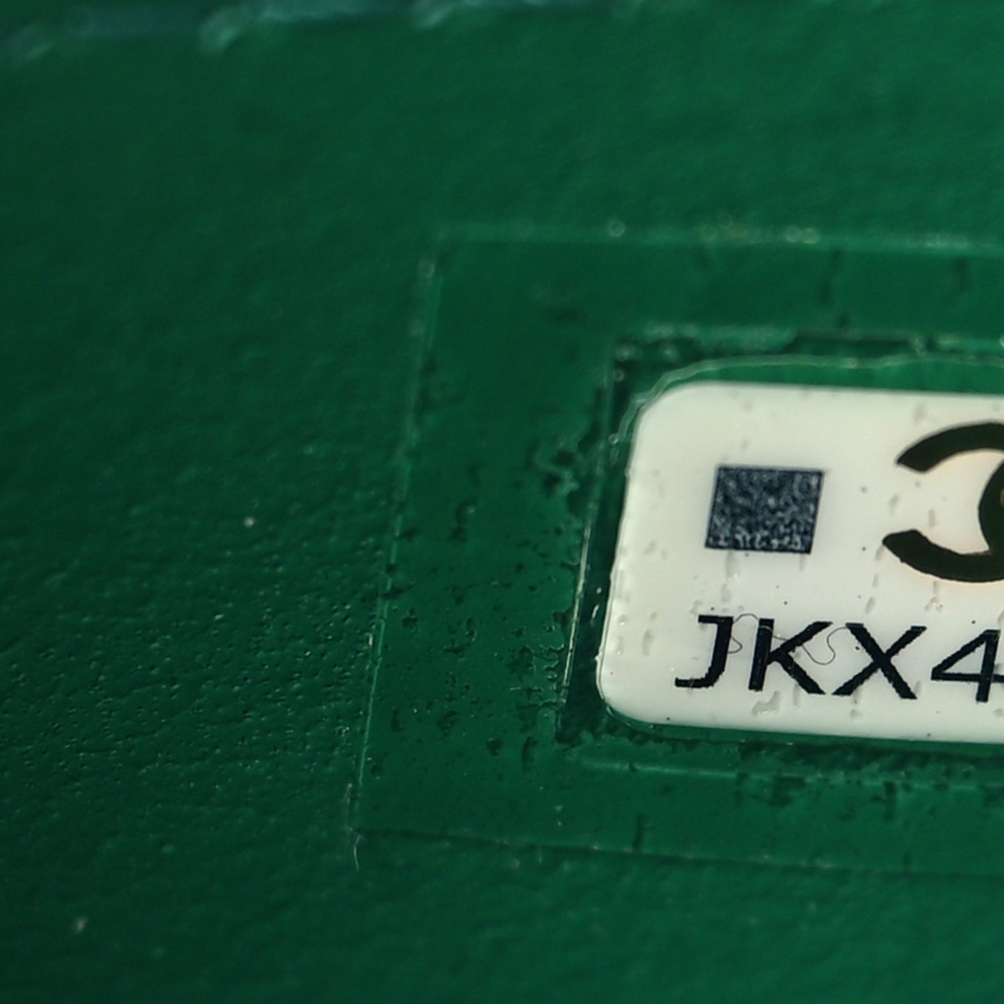 Lambskin Quilted Afternoon Tea Top Handle Vanity Case With Chain Green