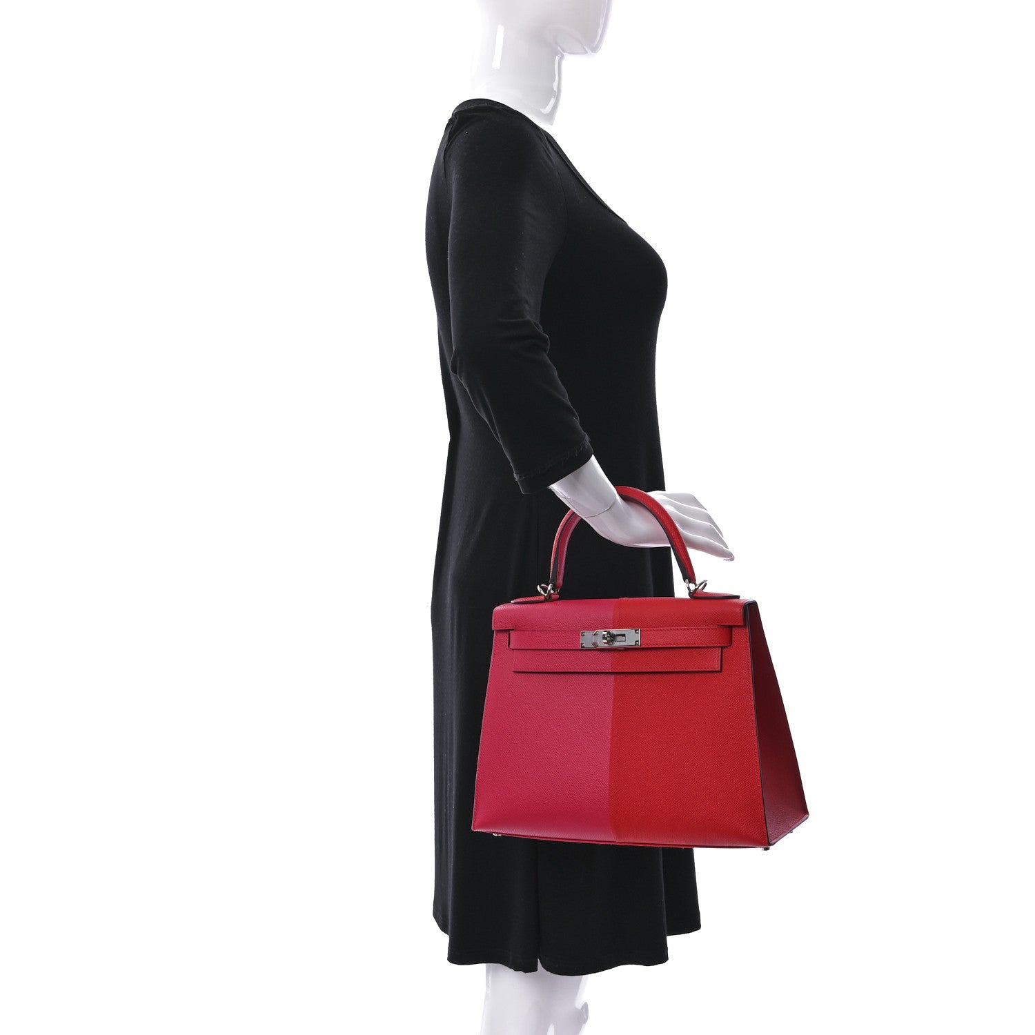 Hermes Epsom Casaque Kelly Sellier 28 Rouge Coeur Rose Extreme Bleu Zanzibar 2 of 16