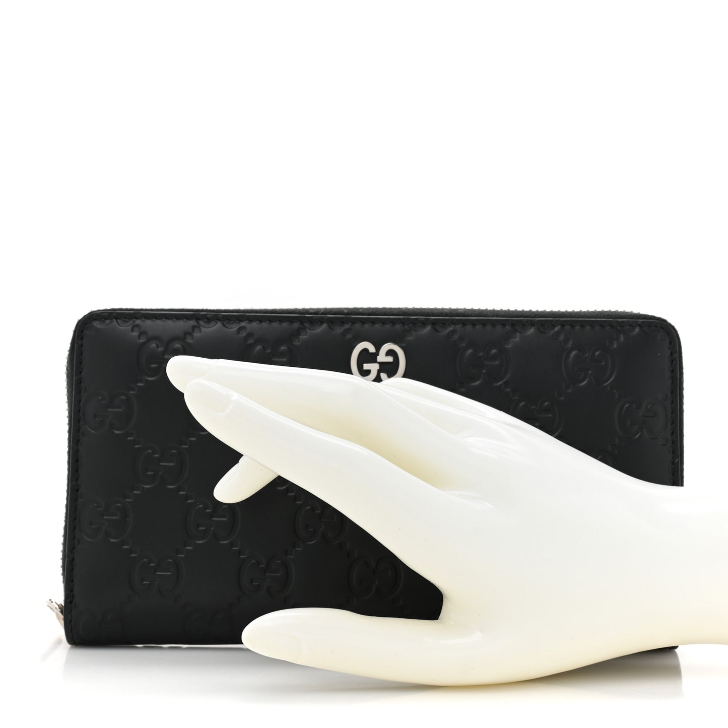 Guccissimma Signature Dorian Zip Around Wallet Black