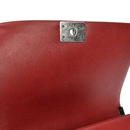 Chanel Patent Goatskin Quilted New Medium Boy Flap Red 9 of 11