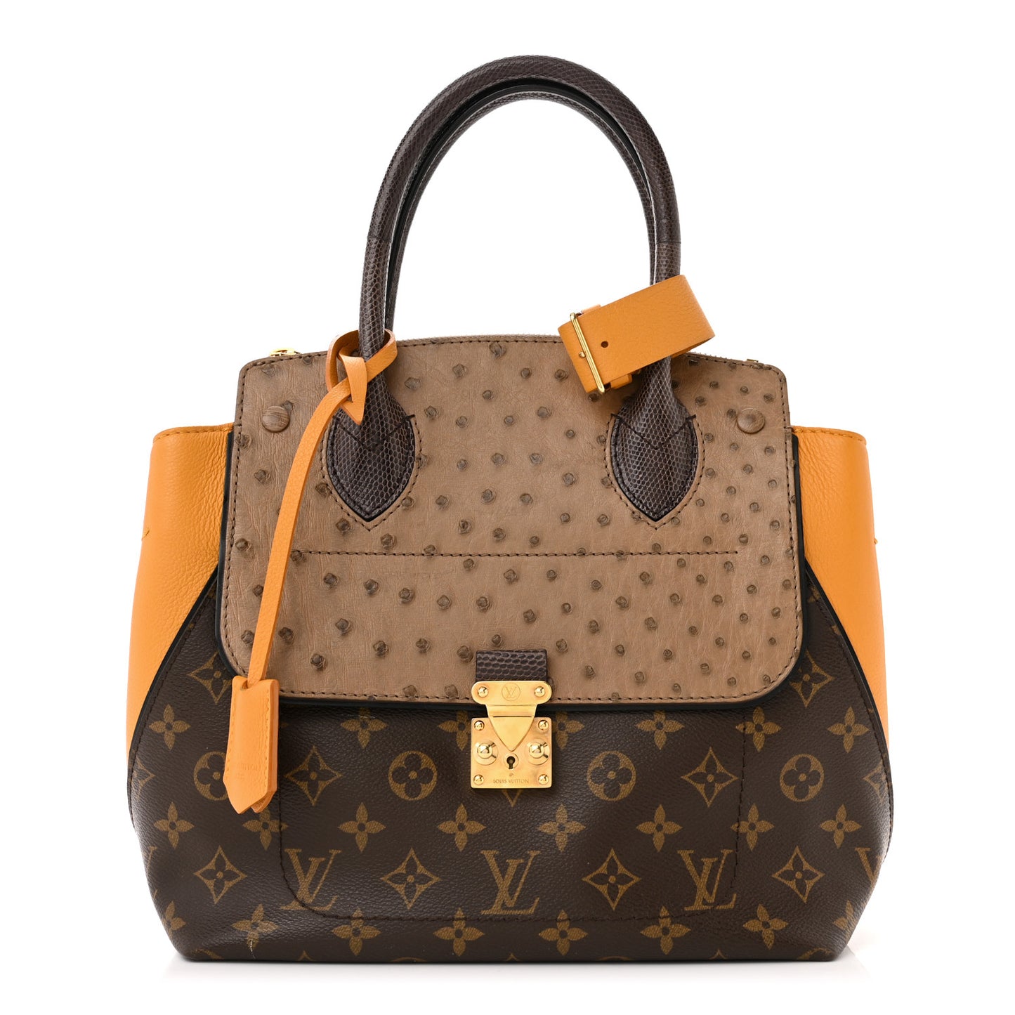 Monogram Ostrich Lizard Majestueux PM Yellow