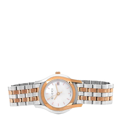 Gucci Stainless Steel Mother of Pearl 27mm 5500L Two Tone Quartz Watch 2 of 4