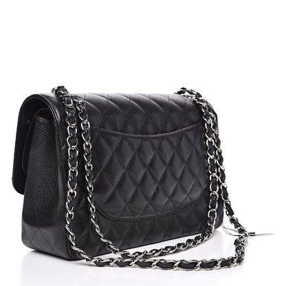 Chanel Caviar Quilted Jumbo Double Flap Black 3 of 12