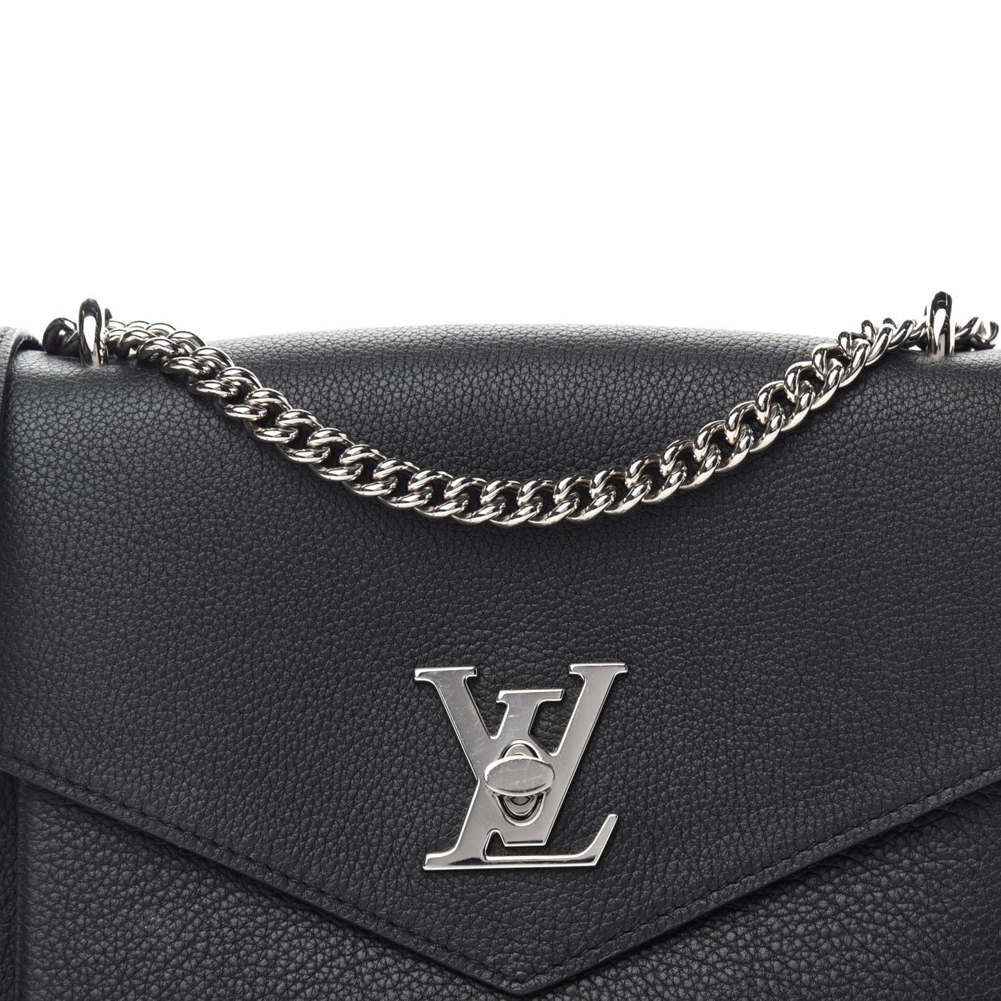 Soft Calfskin My Lockme Chain Bag BB Black