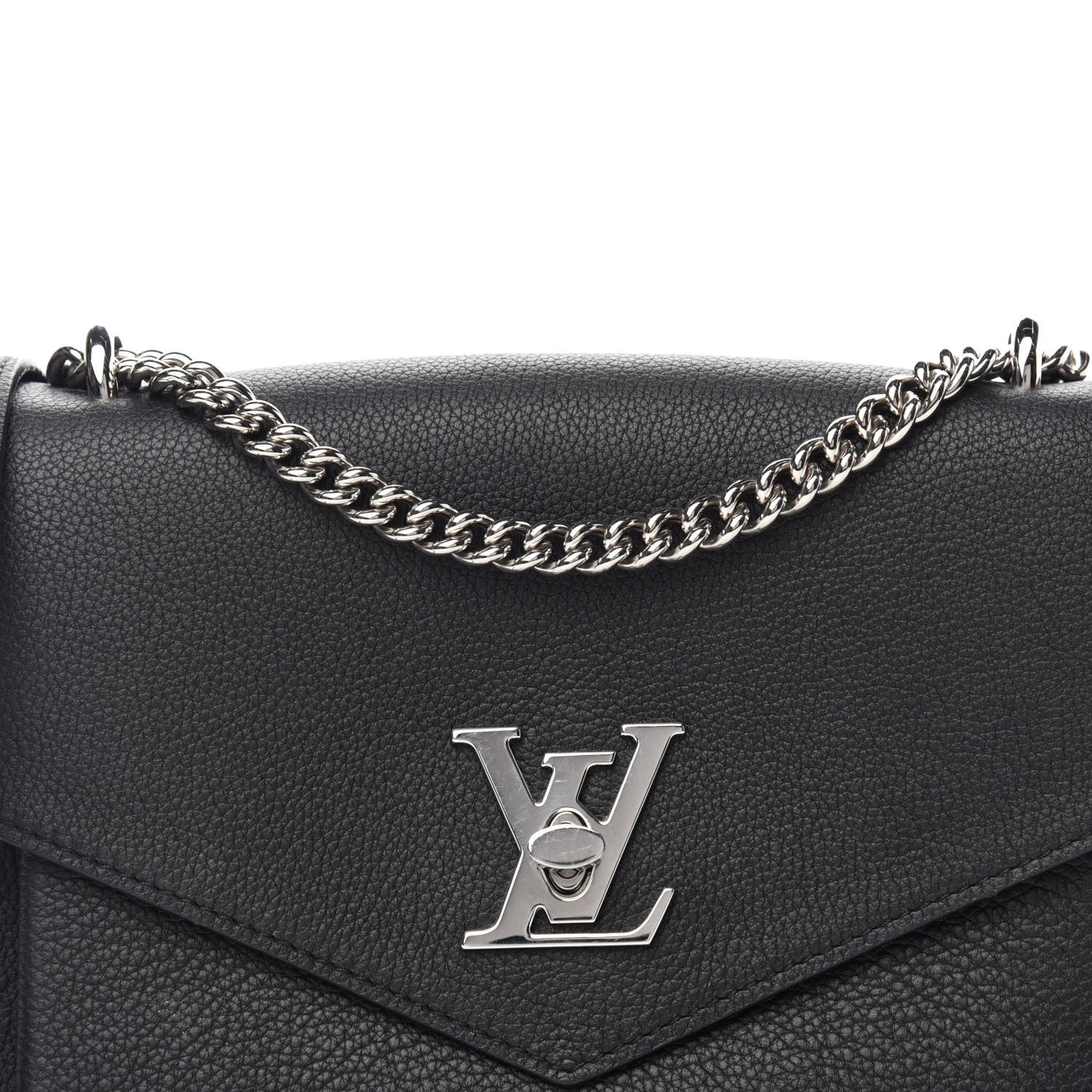 Louis Vuitton Soft Calfskin My Lockme Chain Bag BB Black 8 of 11