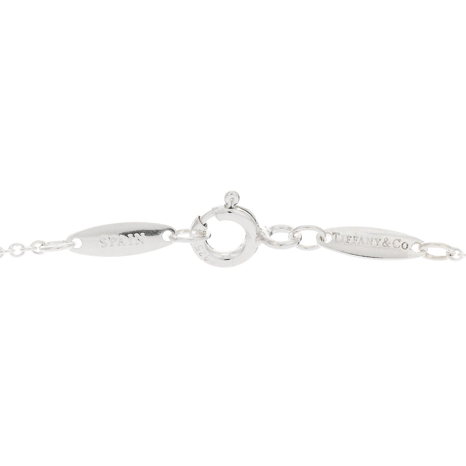 Tiffany Sterling Silver 12mm Elsa Peretti Bean Pendant Necklace 3 of 3