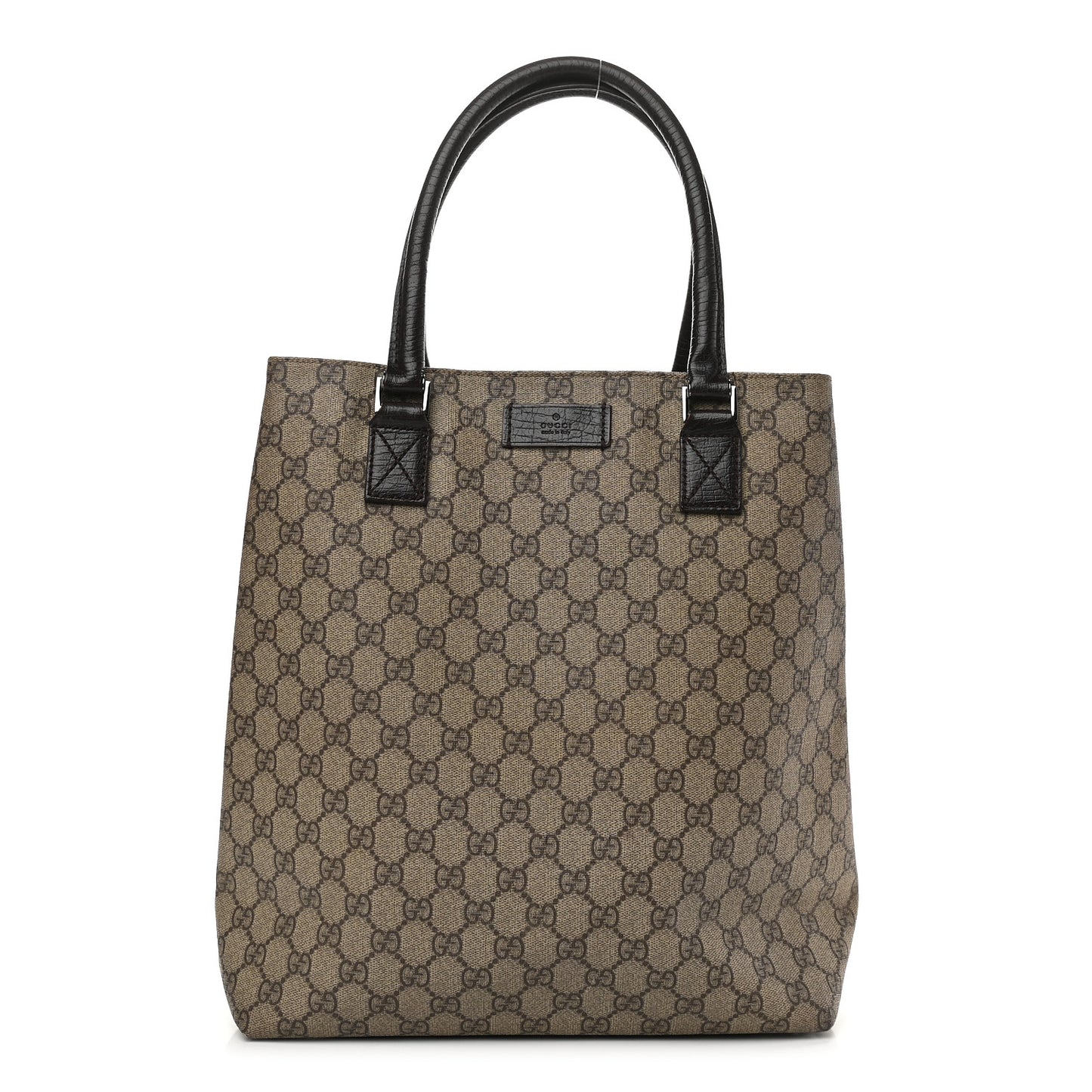 GG Plus Monogram Small Vertical Tote Dark Brown