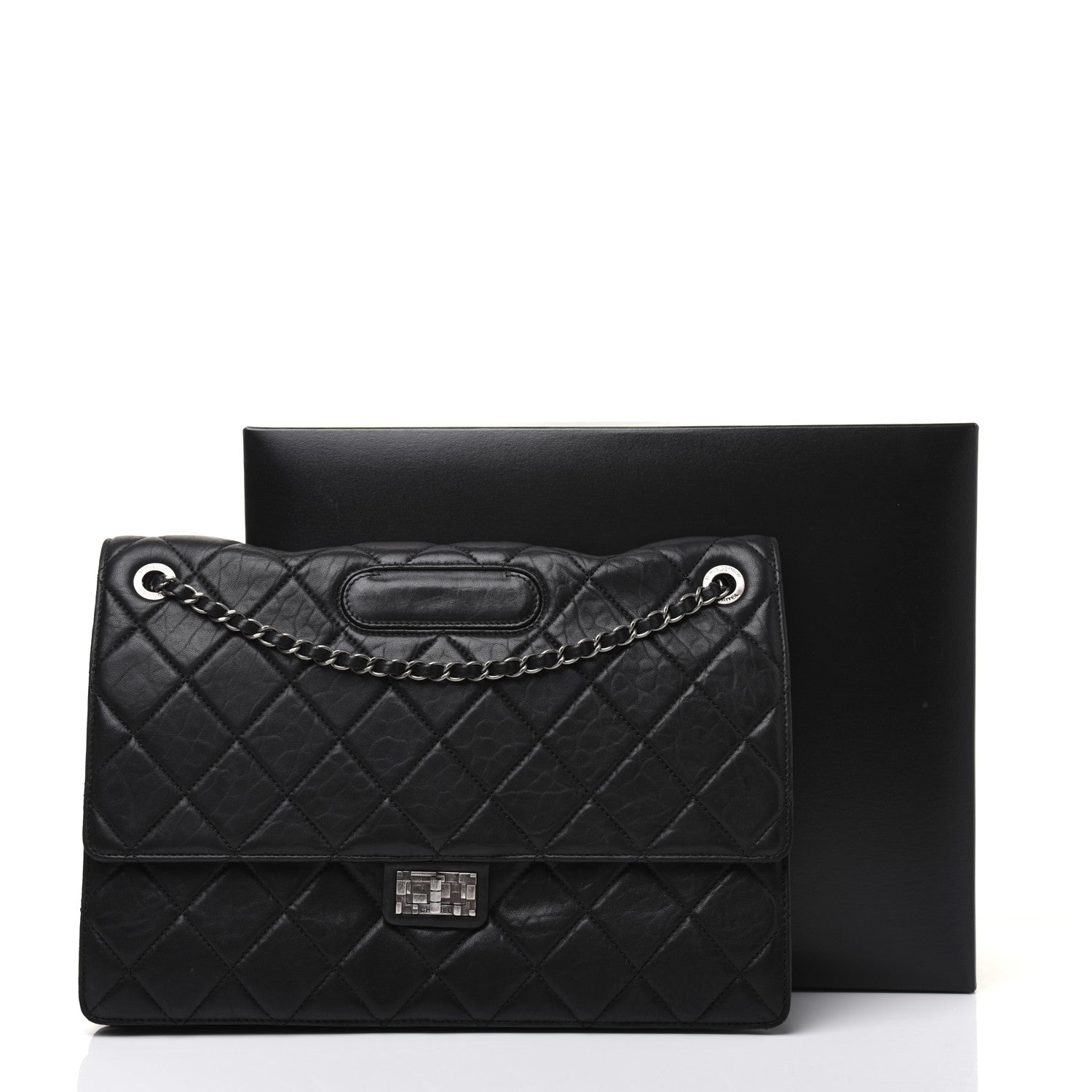 Chanel Washed Lambskin Maxi Take Away Flap Bag Black 23 of 23