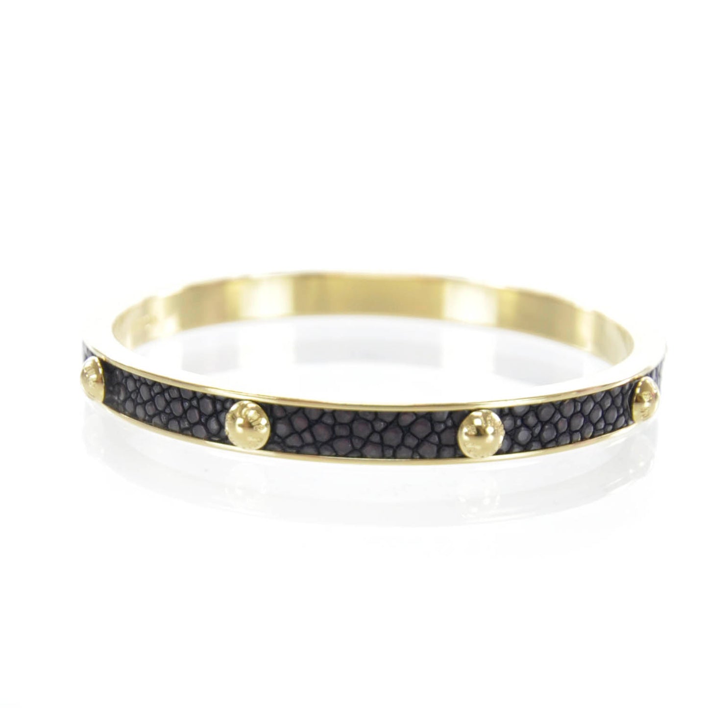 Stingray Leather Gimme a Clue Bracelet Medium Amarante