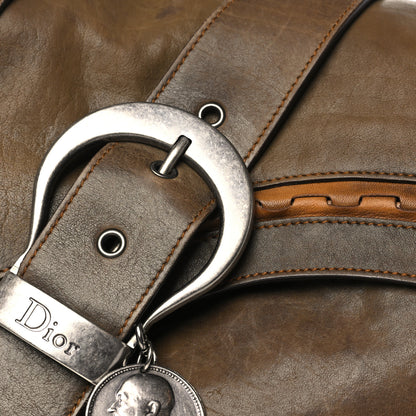 Christian Dior Calfskin Gaucho Double Saddle Bag Brown 9 of 16