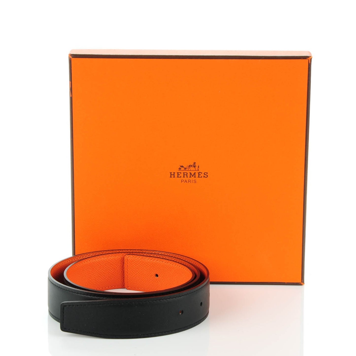 Swift Epsom 32mm Belt Strap 80 Black Orange