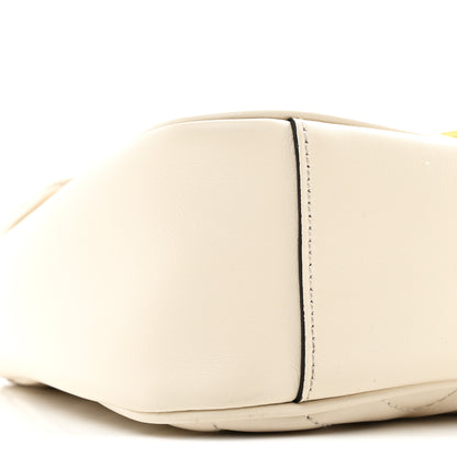 Gucci Calfskin Matelasse Small GG Marmont Shoulder Bag White 17 of 19