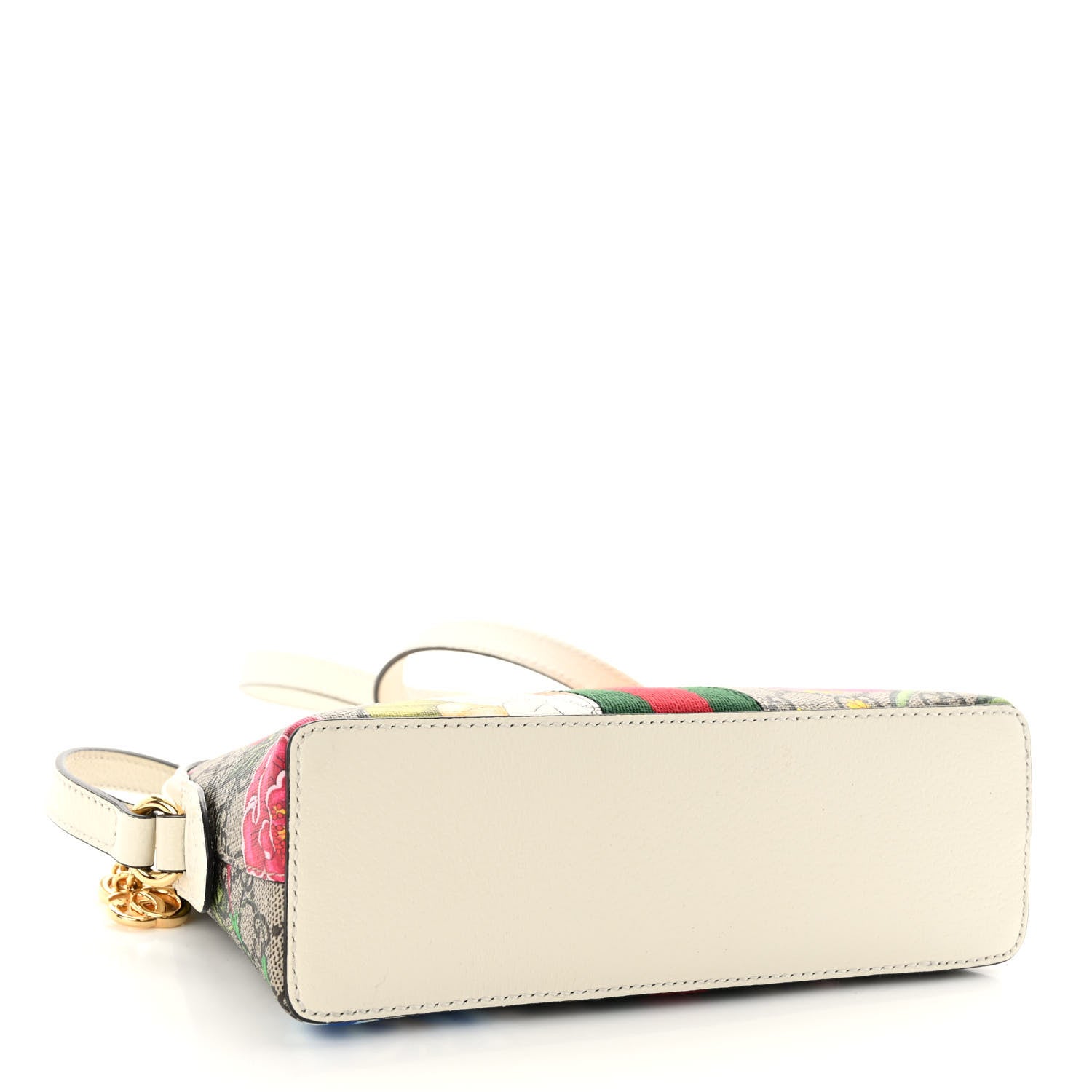 Gucci GG Supreme Monogram Flora Web GG Small Ophidia Dome Shoulder Bag White 4 of 10